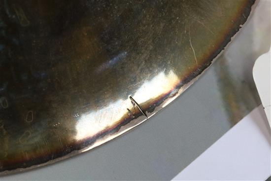 A 1920s Danish Georg Jensen planished 925 sterling silver comport, no. 263B, 18.5 oz.